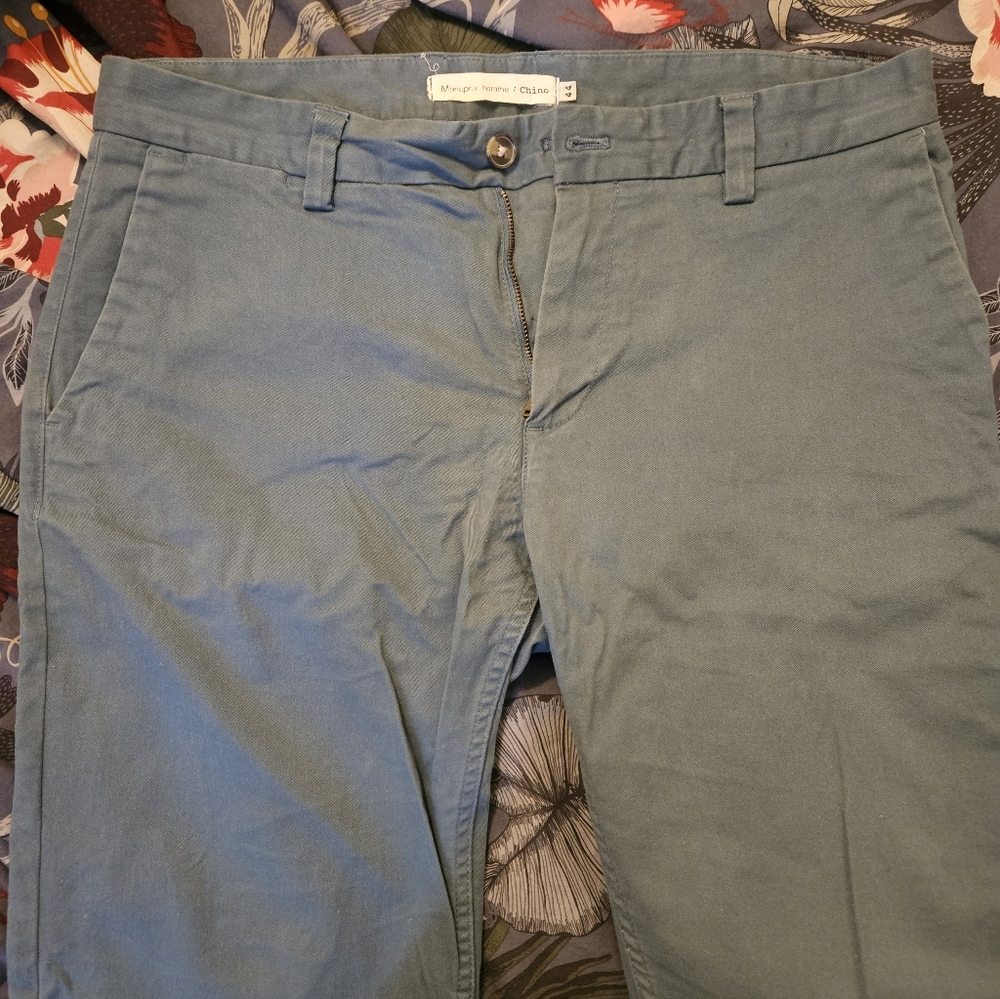 Men's Blue Green Chinos